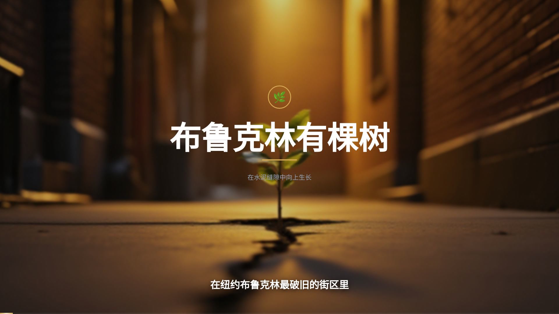 布鲁克林有棵树 — AI 出版配套视频